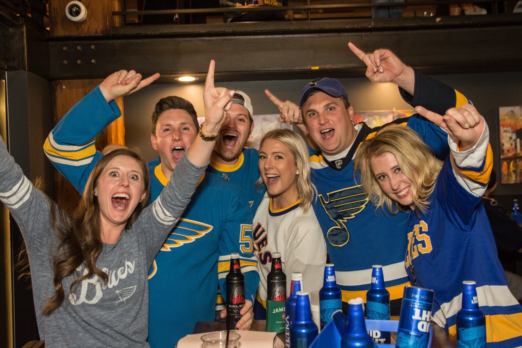 Blues Fans at Wheelhouse during Stanley Cup Final Game 7. Spons